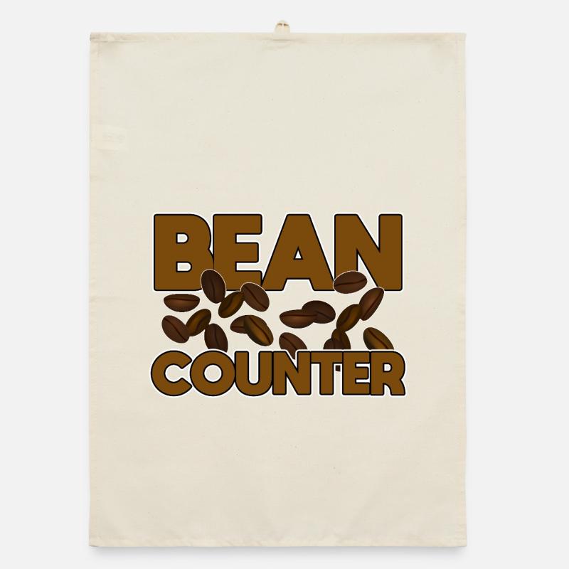 Lustiger Buchhalter Bohnenzähler Organic Geschirrtuch