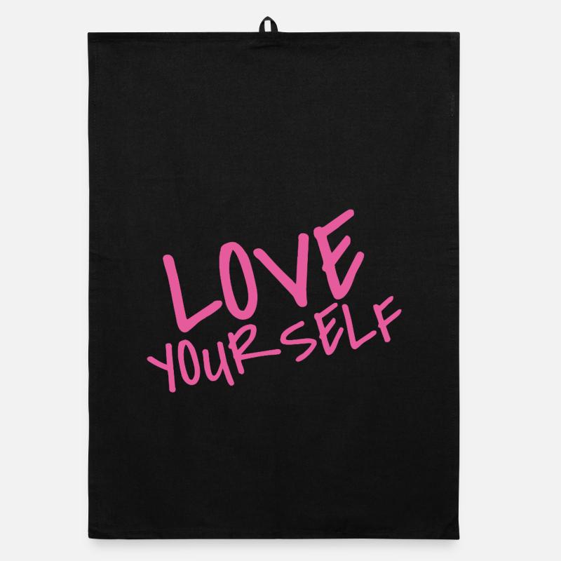 Aimez-vous – Déclaration d’amour de soi rose Torchon bio