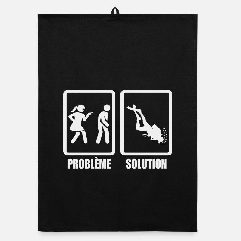 Humor couple problem solution diving Organic dish towel