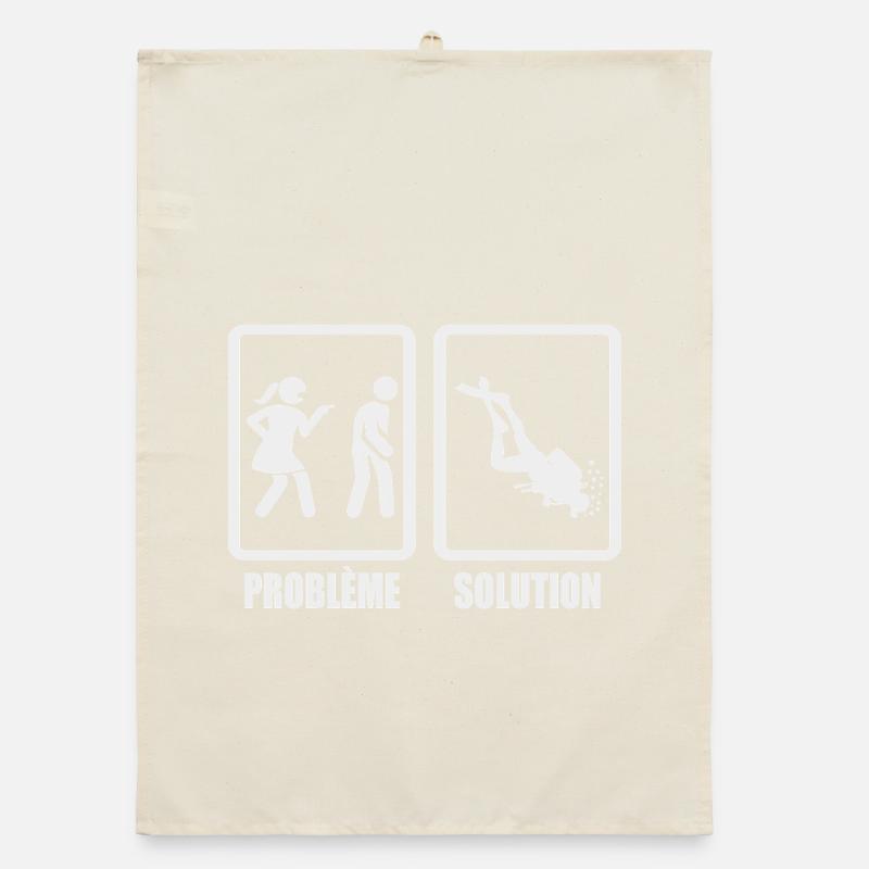 Humour couple problème solution plongée Torchon bio