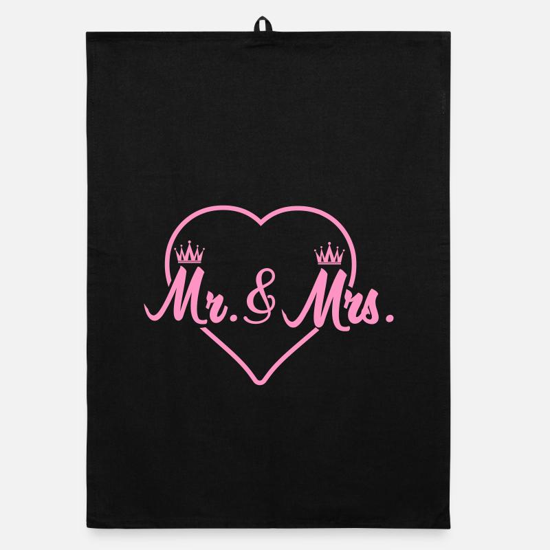 HerzKronen Mr & Mrs Design Organic Geschirrtuch