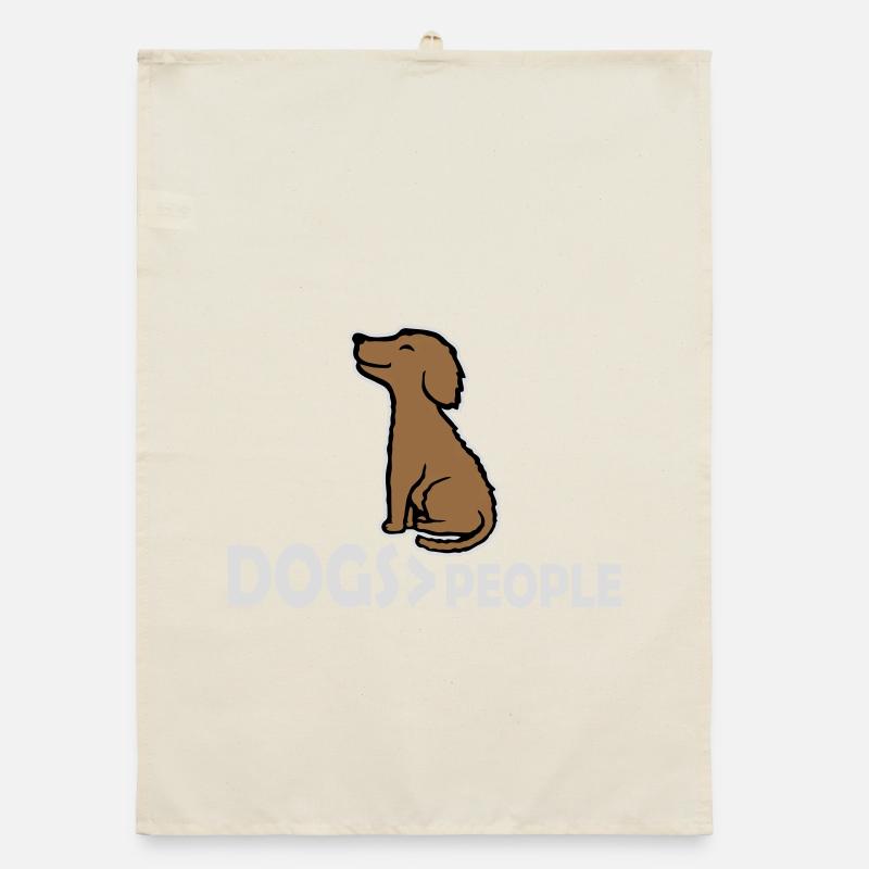 Chiens sur les gens, chien Drôle de proverbe antisocial Torchon bio