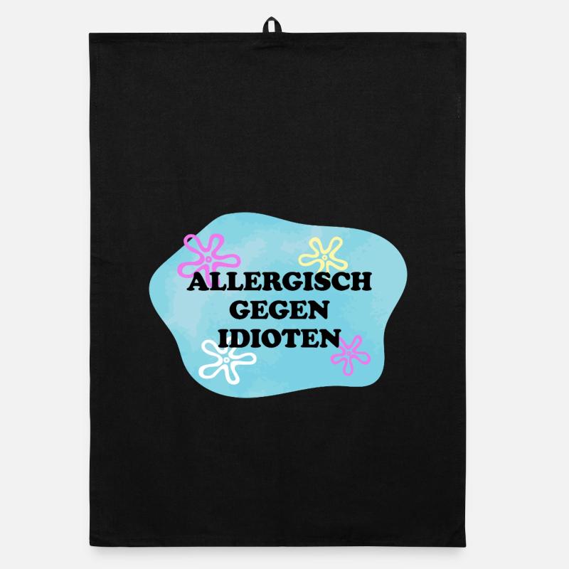 Allergisch gegen Idioten | Sarkasmus Retro Meme Organic Geschirrtuch