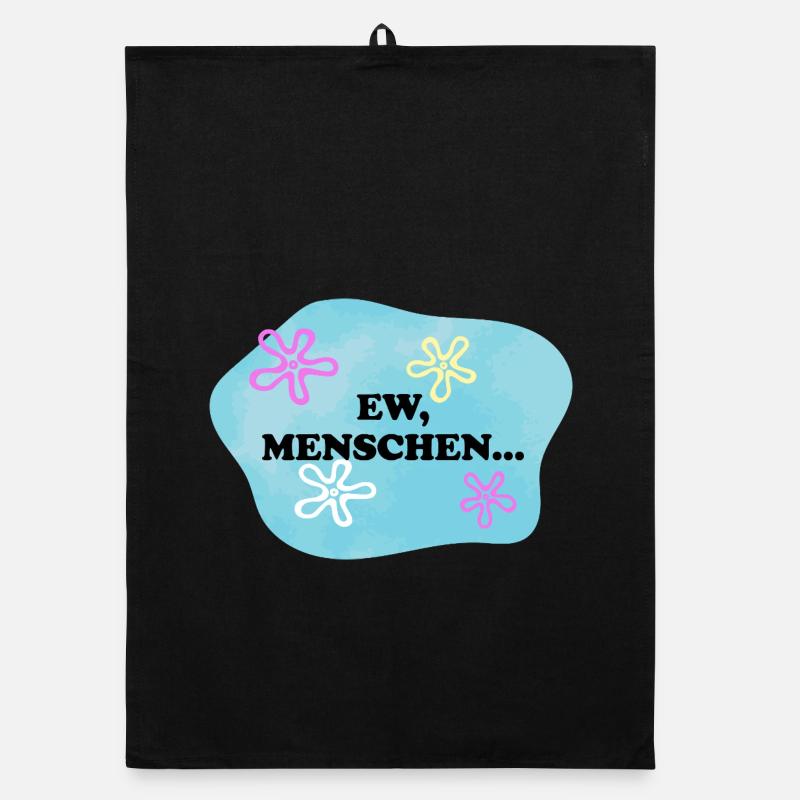 Ew, Menschen | Sarkastisches Retro Meme Organic Geschirrtuch