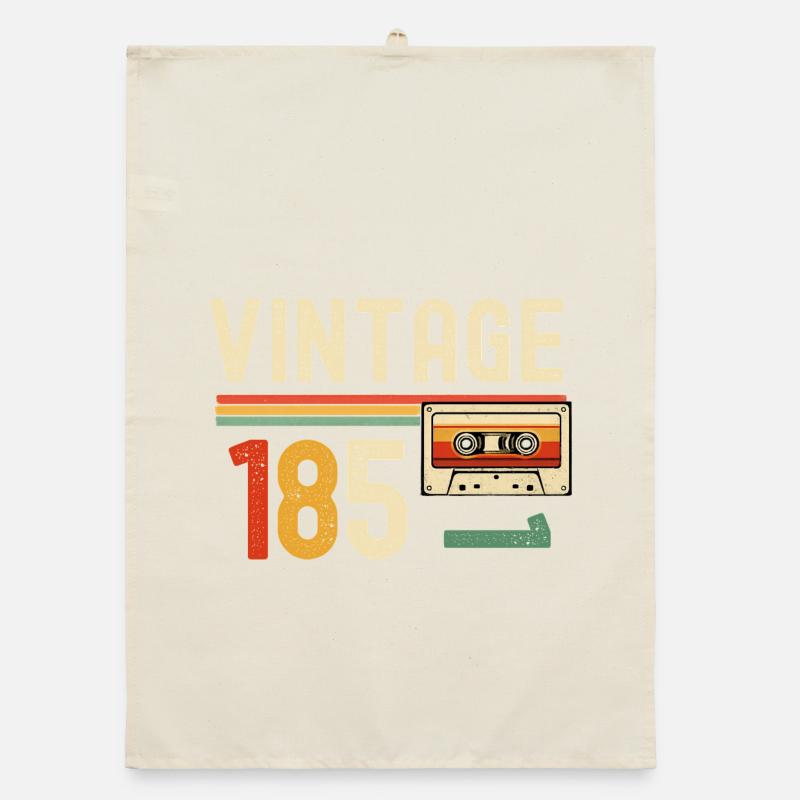Vintage 85 Kassette Retro Organic Geschirrtuch