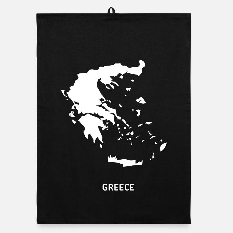 A map of Greece Organic dish towel
