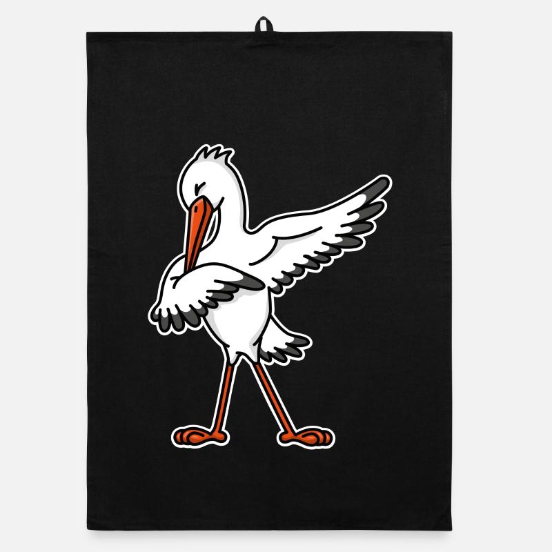 Dab dabbing annonce de grossesse de cigogne Torchon bio