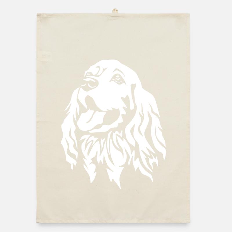 Cocker Spaniel "Black Edition" Organic Geschirrtuch