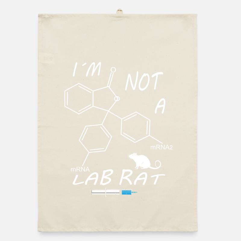 I'm not a lab rat Organic dish towel