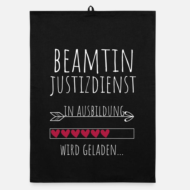 Beamtin Justizdienst in Ausbildung Geschenk Organic Geschirrtuch