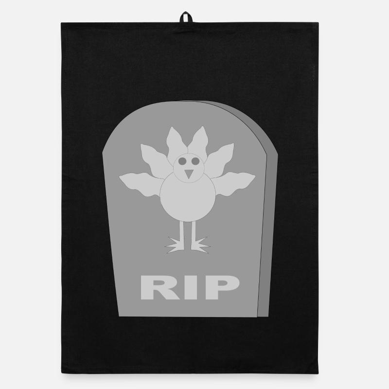 Gothic Alternative dead Christmas Turkey RIP Organic dish towel