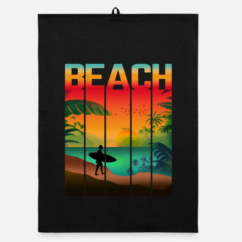 PLAGE ÎLE TROPICALE Torchon bio