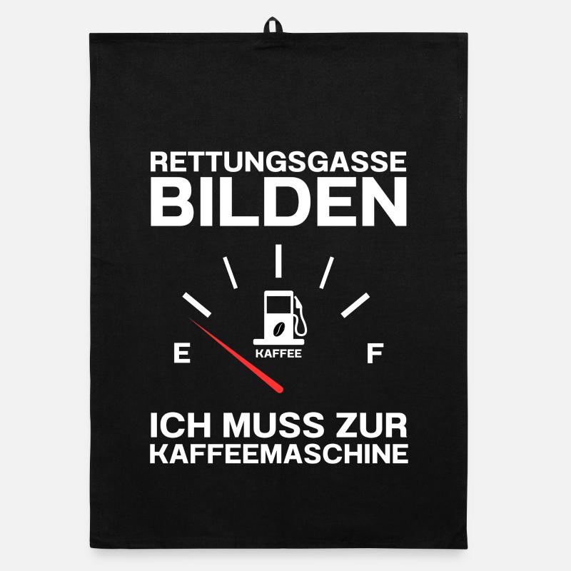 Rettungsgasse Kaffee Kaffetrinker Kaffeebohne Organic Geschirrtuch