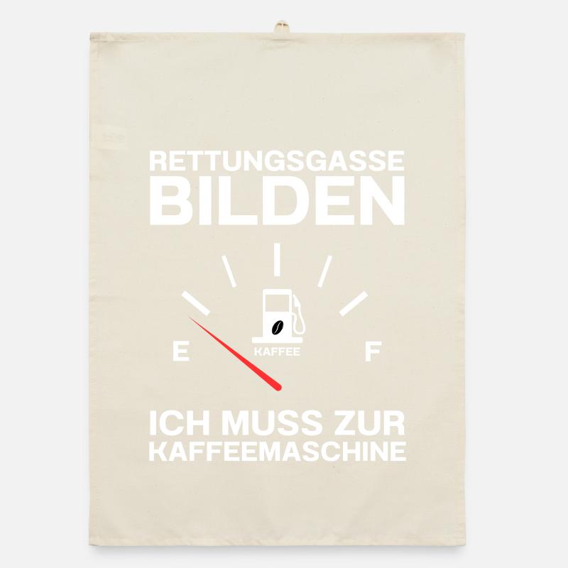 Rettungsgasse Kaffee Kaffetrinker Kaffeebohne Organic Geschirrtuch