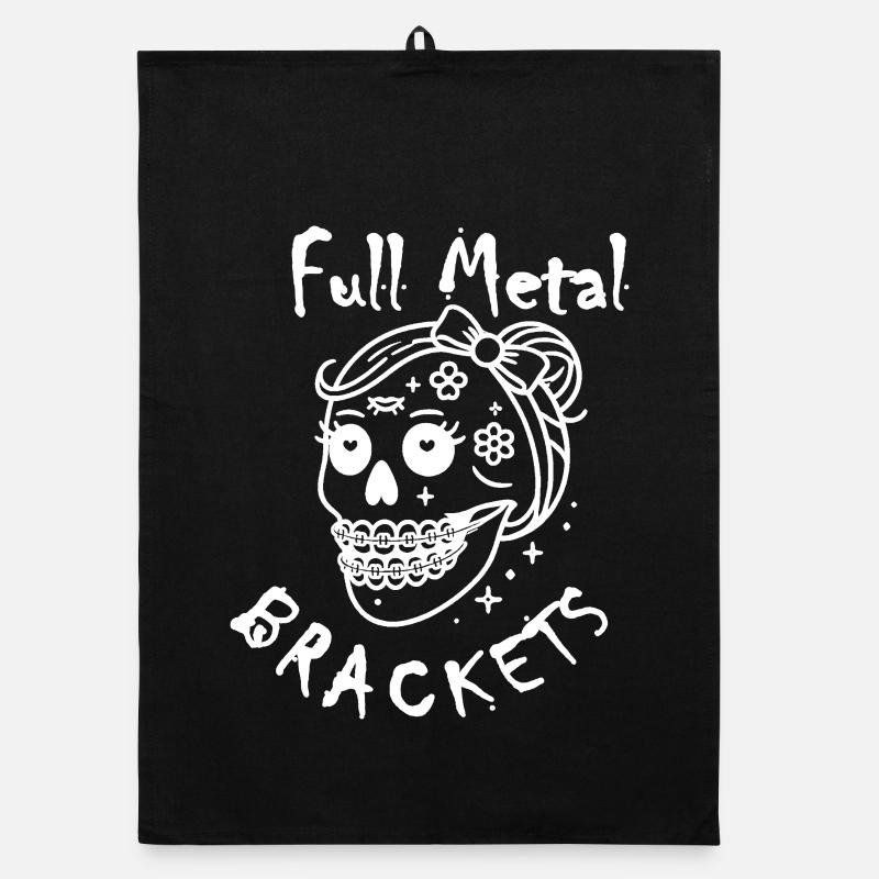 Braces Girl Brackets Fixed Brace Funny Organic dish towel