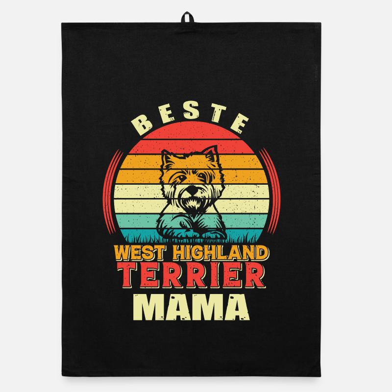 Westhighland Terrier Hund Geschenke Hundebesitzer Organic Geschirrtuch