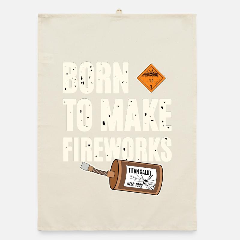 Born To Make Fireworks Organic dish towel