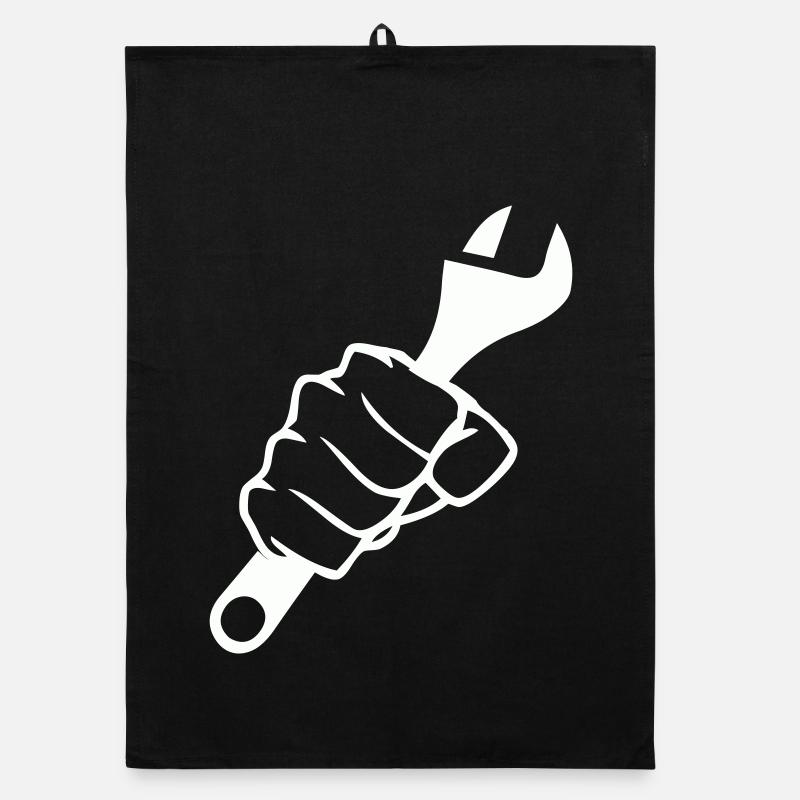 Fists and Screwdriver Force Organic dish towel
