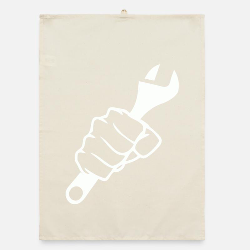Fists and Screwdriver Force Organic dish towel