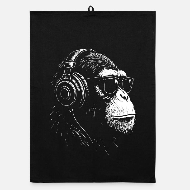 Casque Singe avec lunettes de soleil Torchon bio