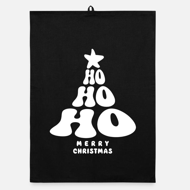 Joyeux Noël - Ho ho ho - Sapin de Noël Torchon bio