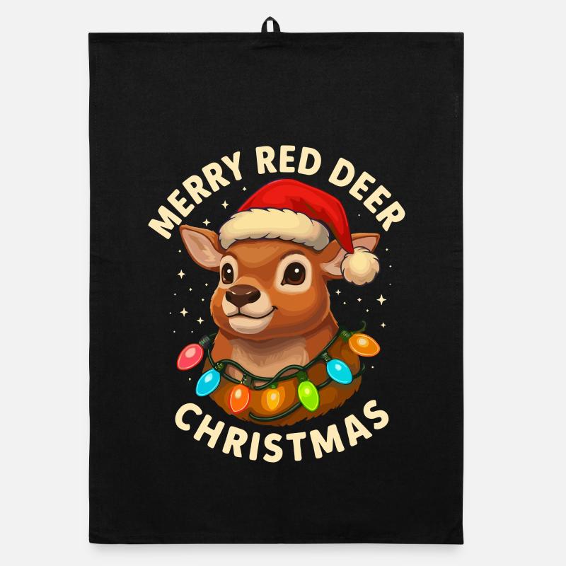Deer Christmas Hunter Gift Deer Organic dish towel