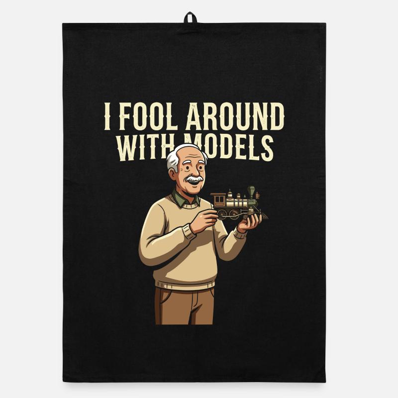 Models Train Hobby Locomotive Railfan Organic dish towel