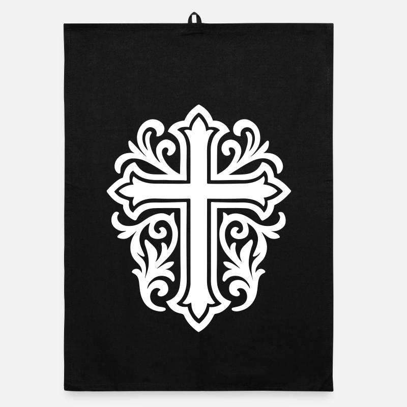 Symbole de croix chrétien Torchon bio