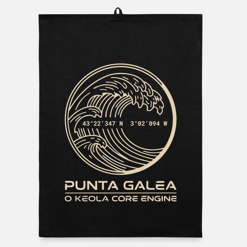 Golden Wave Punta Galea - Organic Geschirrtuch - Schwarz