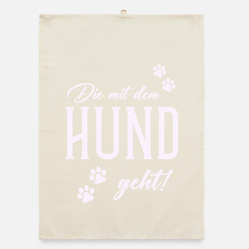Hund und Gassi Stil Organic Geschirrtuch