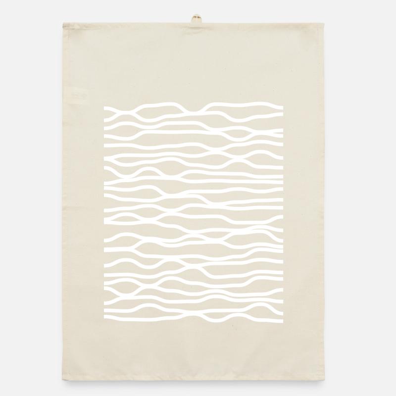 Zebra Wave Stripe Pattern Organic dish towel