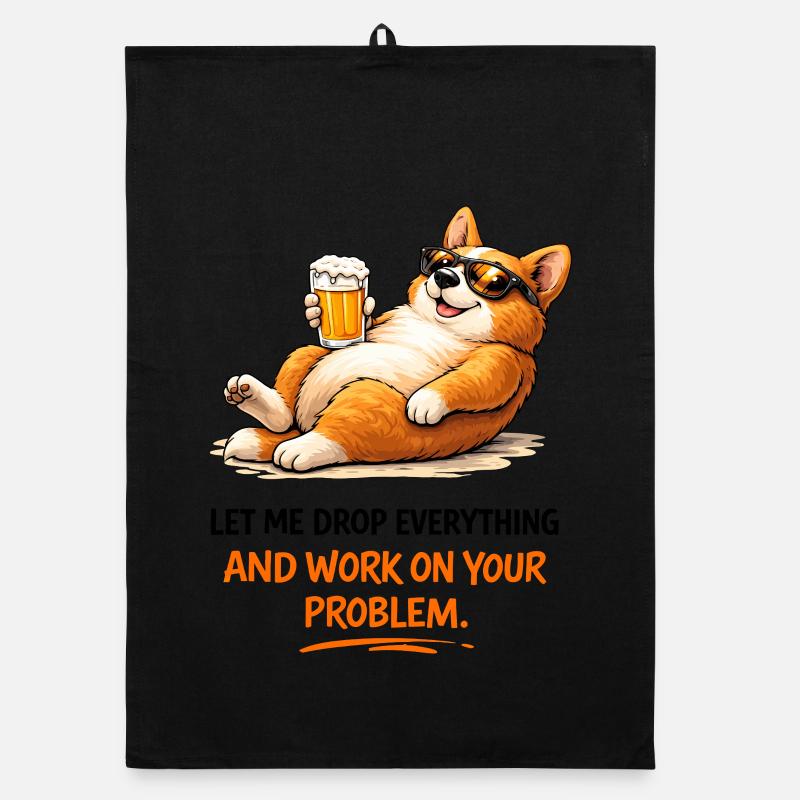 Devise de la bière Chill Corgi Torchon bio