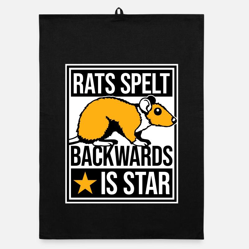 Rats Spelt Backwards Is Star Lustiger Ratte Spruch Organic Geschirrtuch