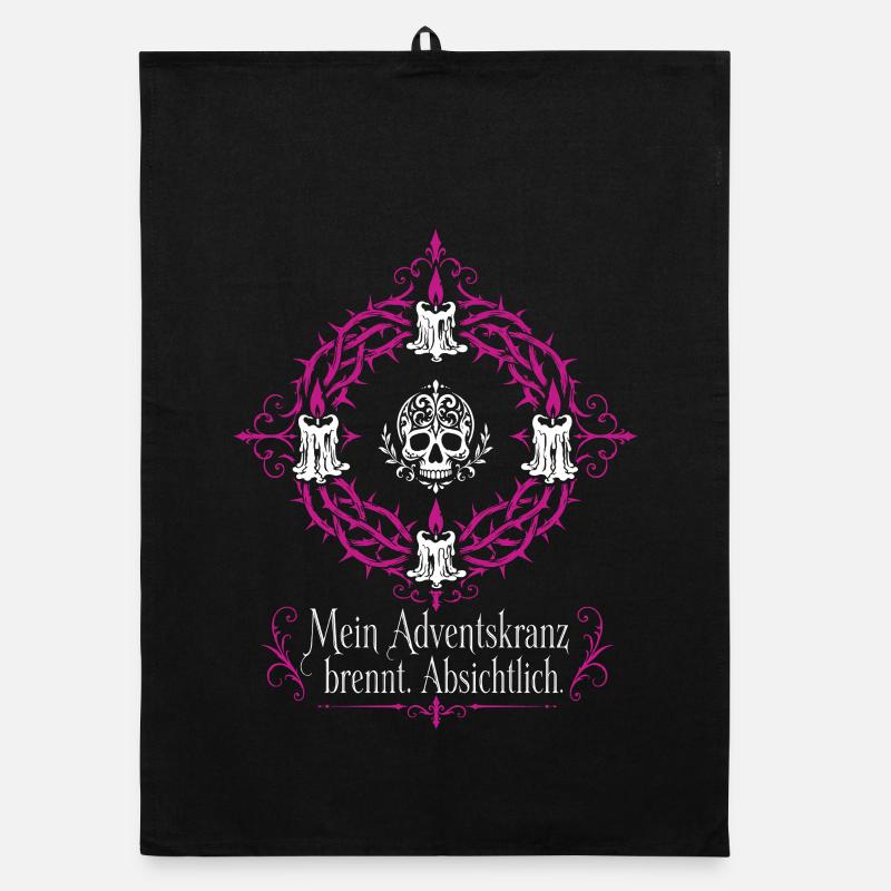 Adventskranz brennt absichtlich — Gothmas Organic Geschirrtuch