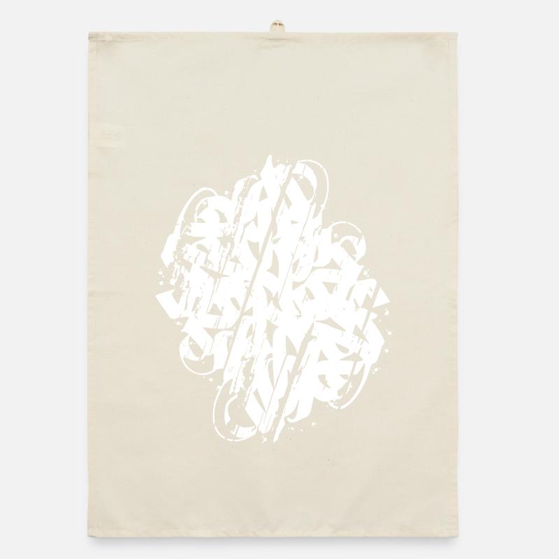 DIRTY ABSTRACT CALLIGRAPHY SHAPE Organic dish towel