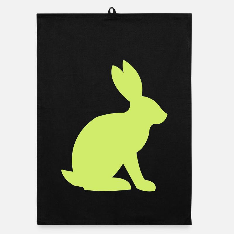 Bunny Silhouette Organic dish towel