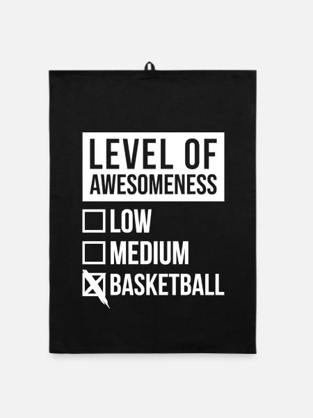 Basketball Basketball Basketball - Organic Geschirrtuch - Schwarz