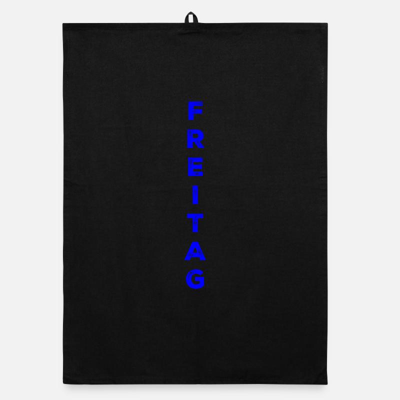 Friday - blue Organic dish towel