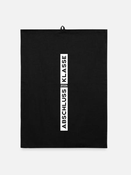 Graduating Class of 2026 Colour White - Organic dish towel - black - Front