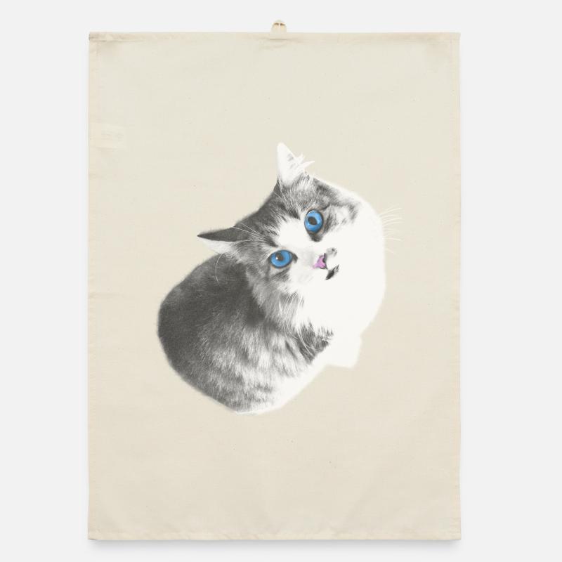 Maya the cat Organic dish towel