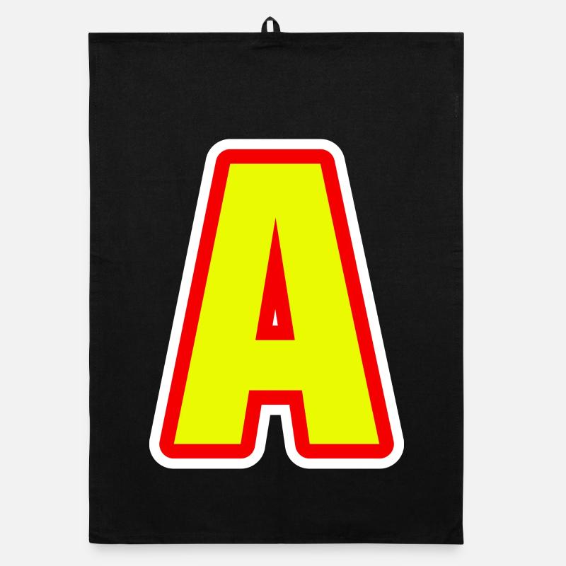 Alphabet, Buchstabe A Organic Geschirrtuch
