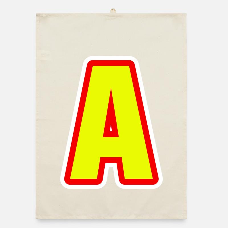 Alphabet, letter A Organic dish towel
