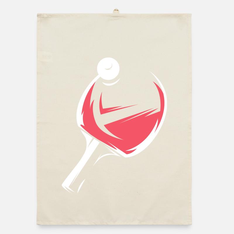 Équipe d’illustration de jeu de raquette de tennis de table Torchon bio