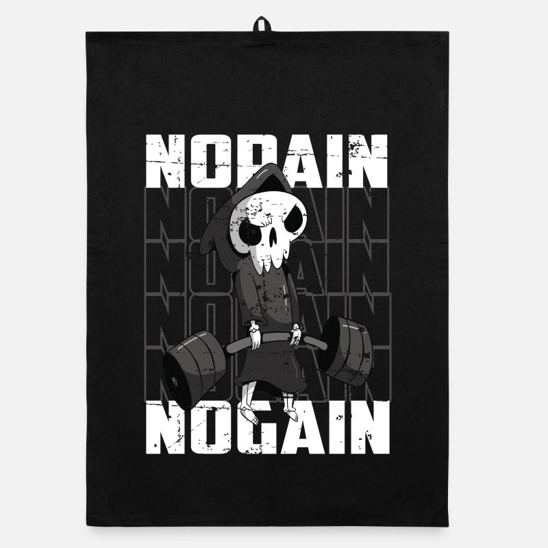 Body Building Skeleton Organic dish towel
