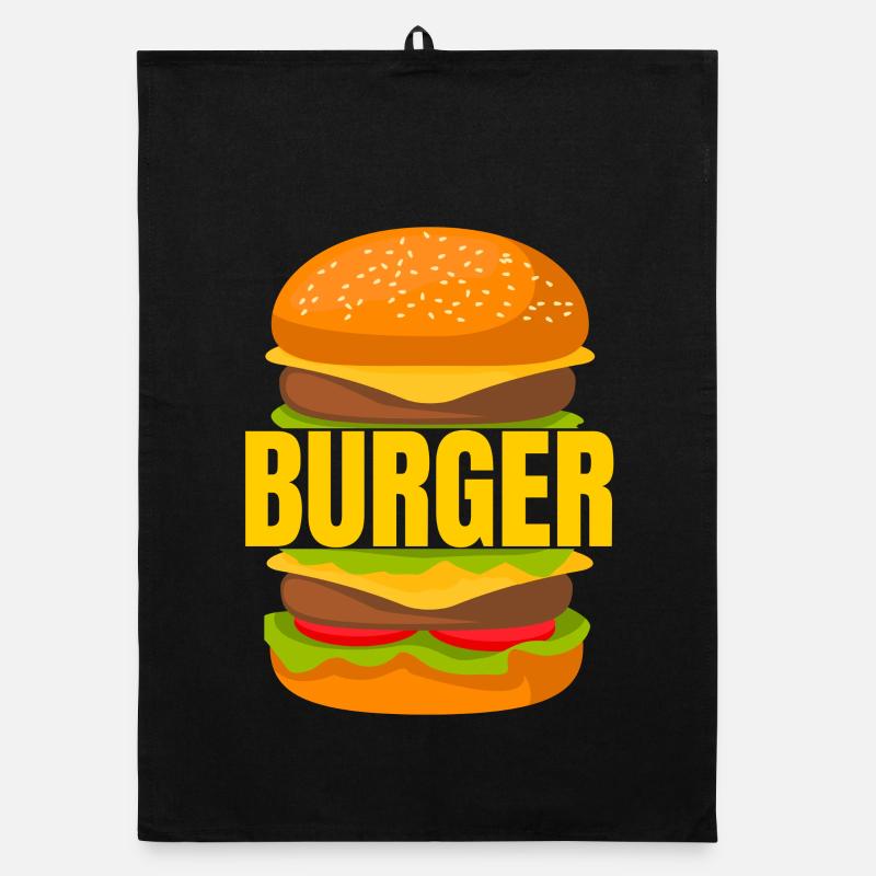burger, eat a burger, burger fan Organic dish towel