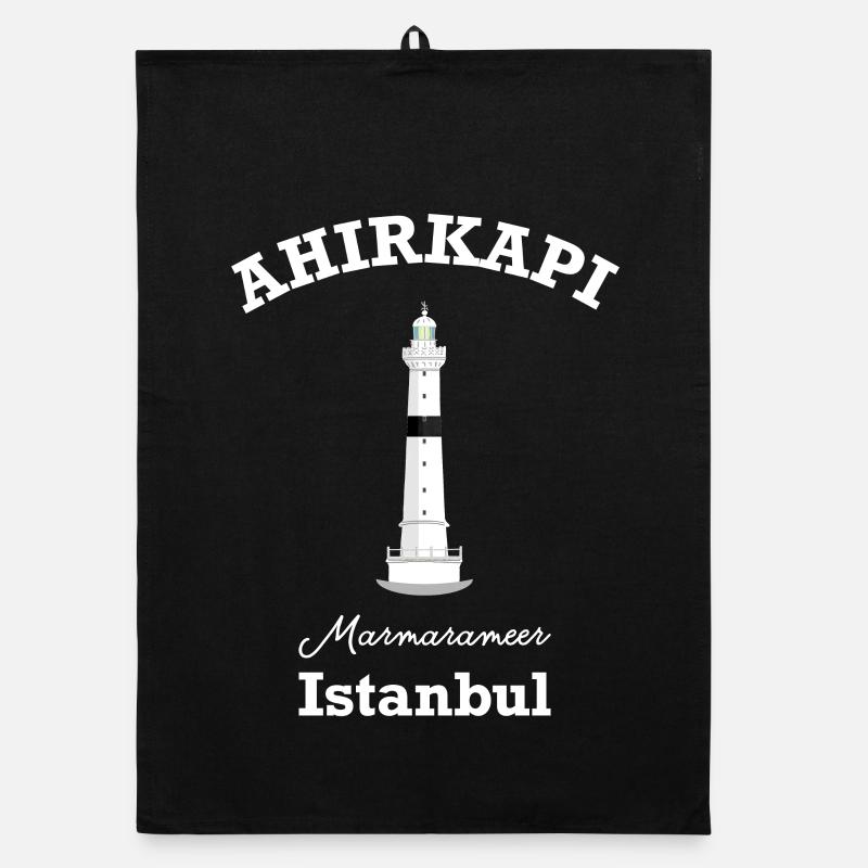 Istanbul, Leuchtturm Ahirkapi, Marmarameer, Türkei Organic Geschirrtuch