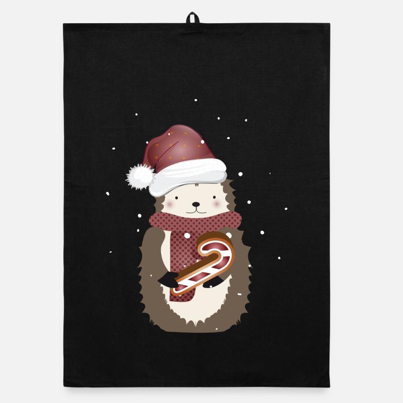 hérisson doré pour Noël avec de la canne à sucre Torchon bio