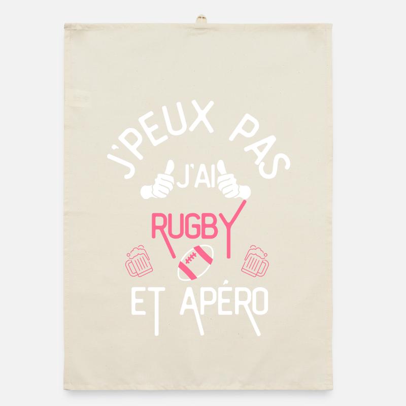 J Peux Pas J Ai Ruby et apero Torchon bio