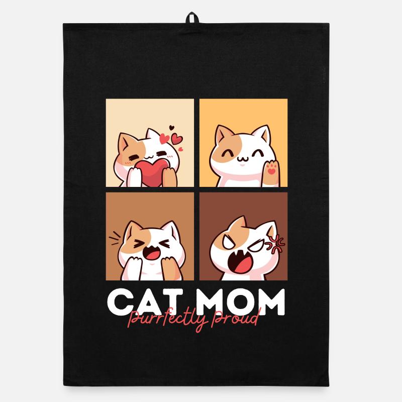 Maman chatte Purfffectly fière Torchon bio
