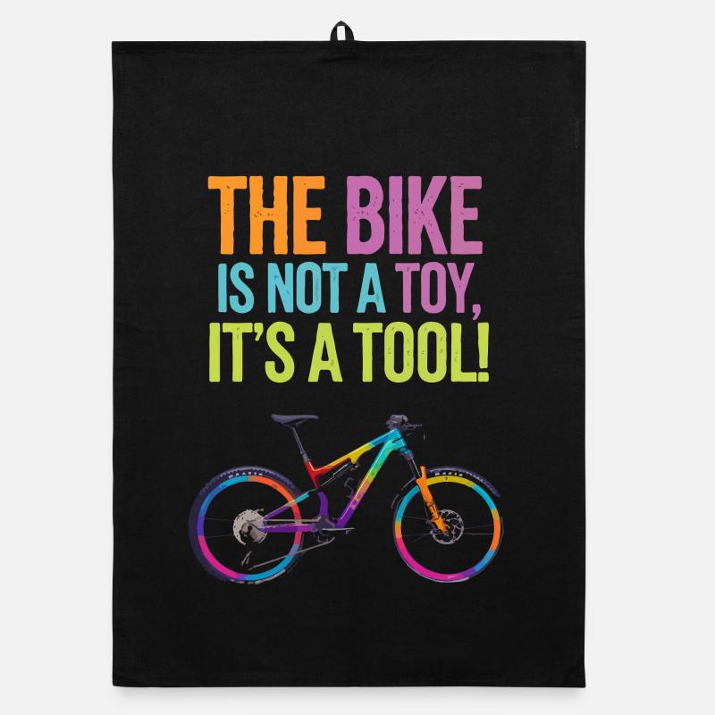 Conception de citation de vélo vibrante Torchon bio